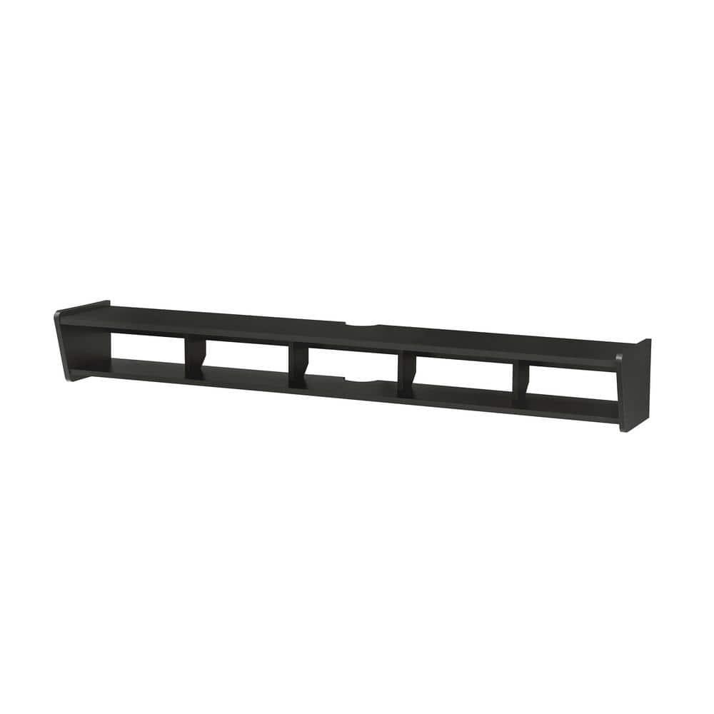 Walker Edison Minimalist Floating TV Stand for TVs up to 70”, Solid Black