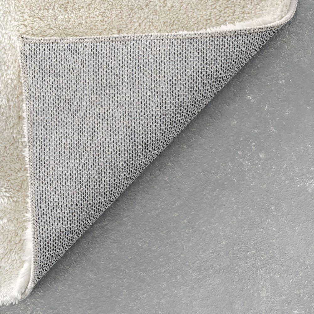 nuLOOM 6' x 9' Cozy Plush SuperiorWash Area Rug, Machine Washable, Non-Slip, Soft Fluffy Shag Carpet for Living Room Bedroom Nursery, Loni Cream