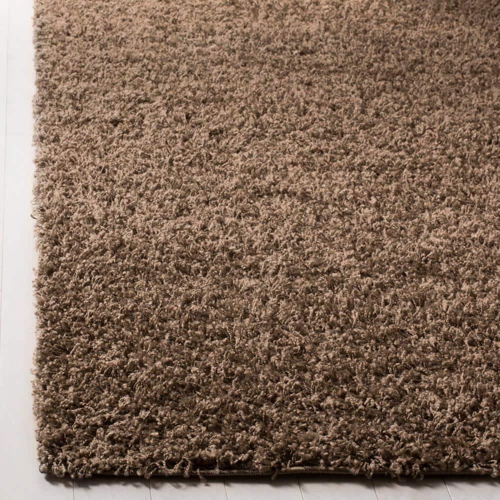 SAFAVIEH Lavena Solid Plush Shag Area Rug, Taupe, 3' x 5'
