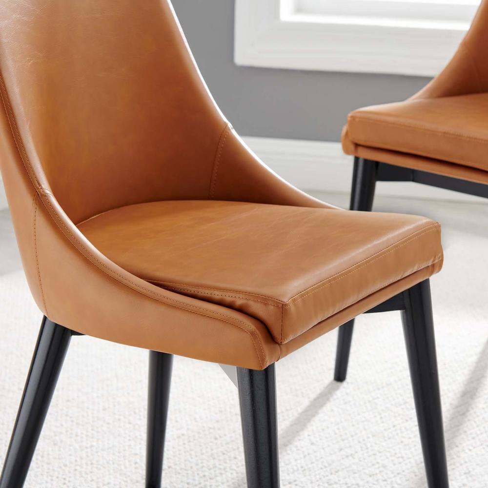 Modway Viscount Vegan Leather Dining Chair in Tan