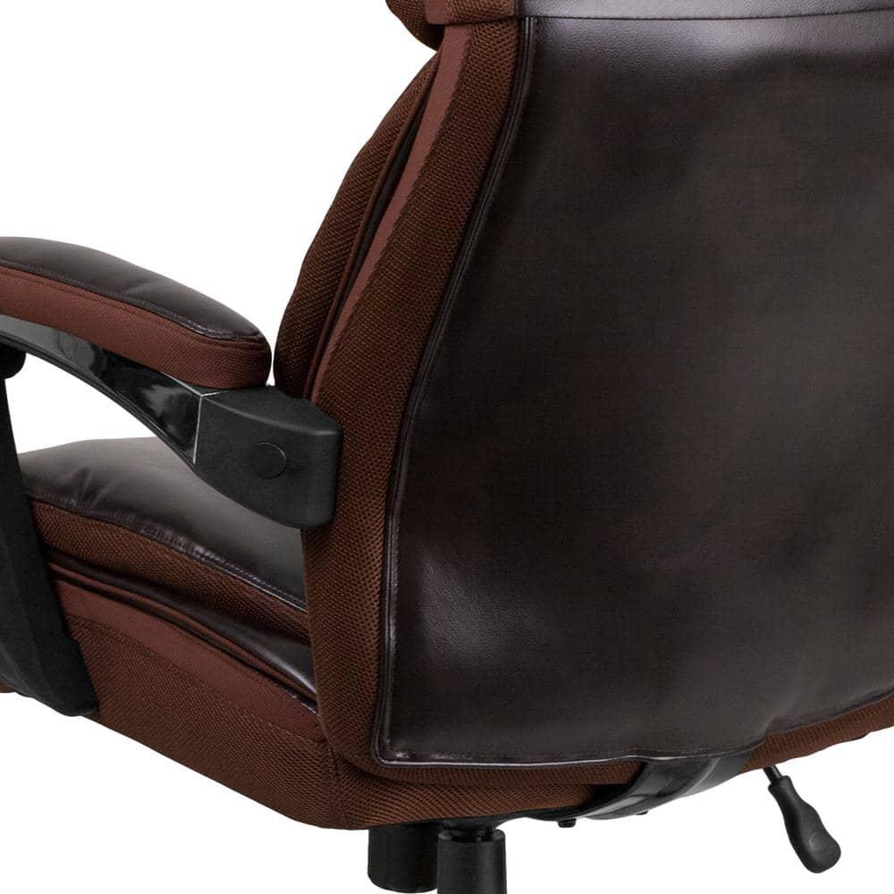 Flash Furniture Esmeralda Big & Tall LeatherSoft Ergonomic Office Chair with Headrest and Armrests