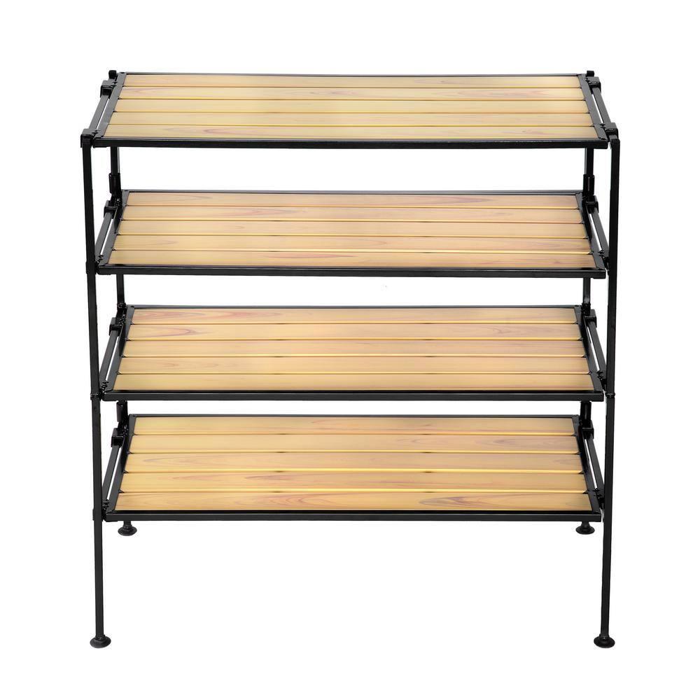 2-Tier (6 Pair) Resin Shoe Storage Rack