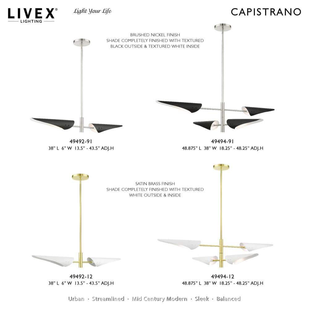 Livex Lighting Capistrano 4 - Light Pendant in  Brushed Nickel