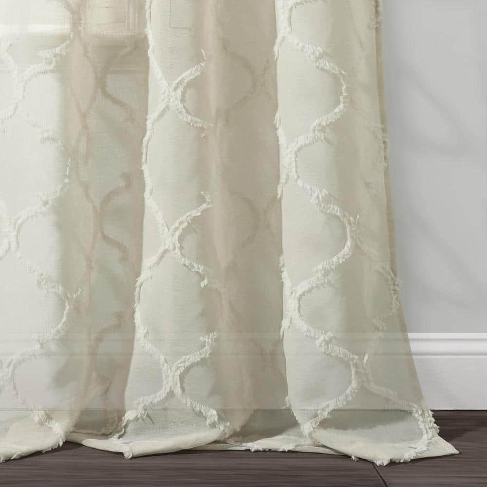 Lush Decor Avon Trellis Sheer Trellis Sheer Curtain Panels (Set of 2)