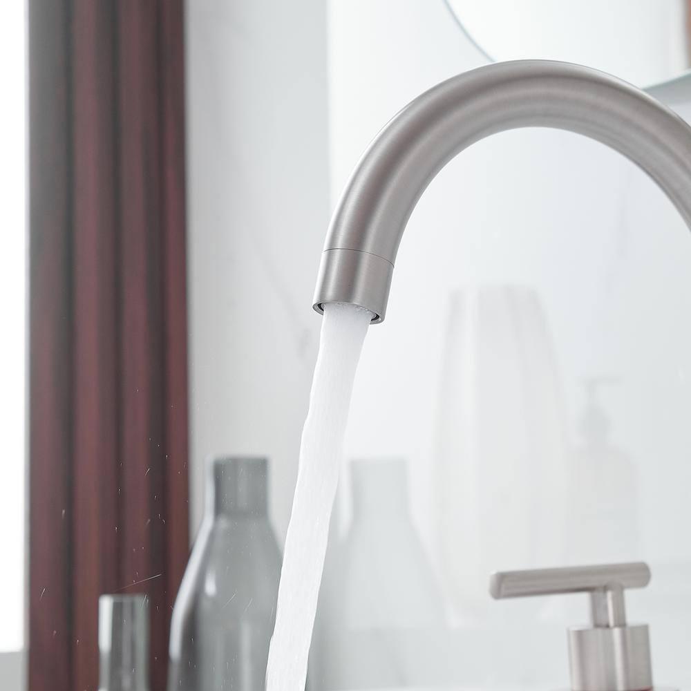 Widespread 2-handle Bathroom Faucet with Drain Assembly