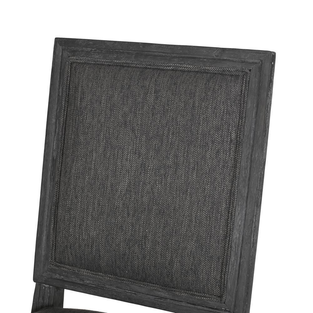 Noble House Printz Wood Swivel Office Chair, Charcoal and Natural