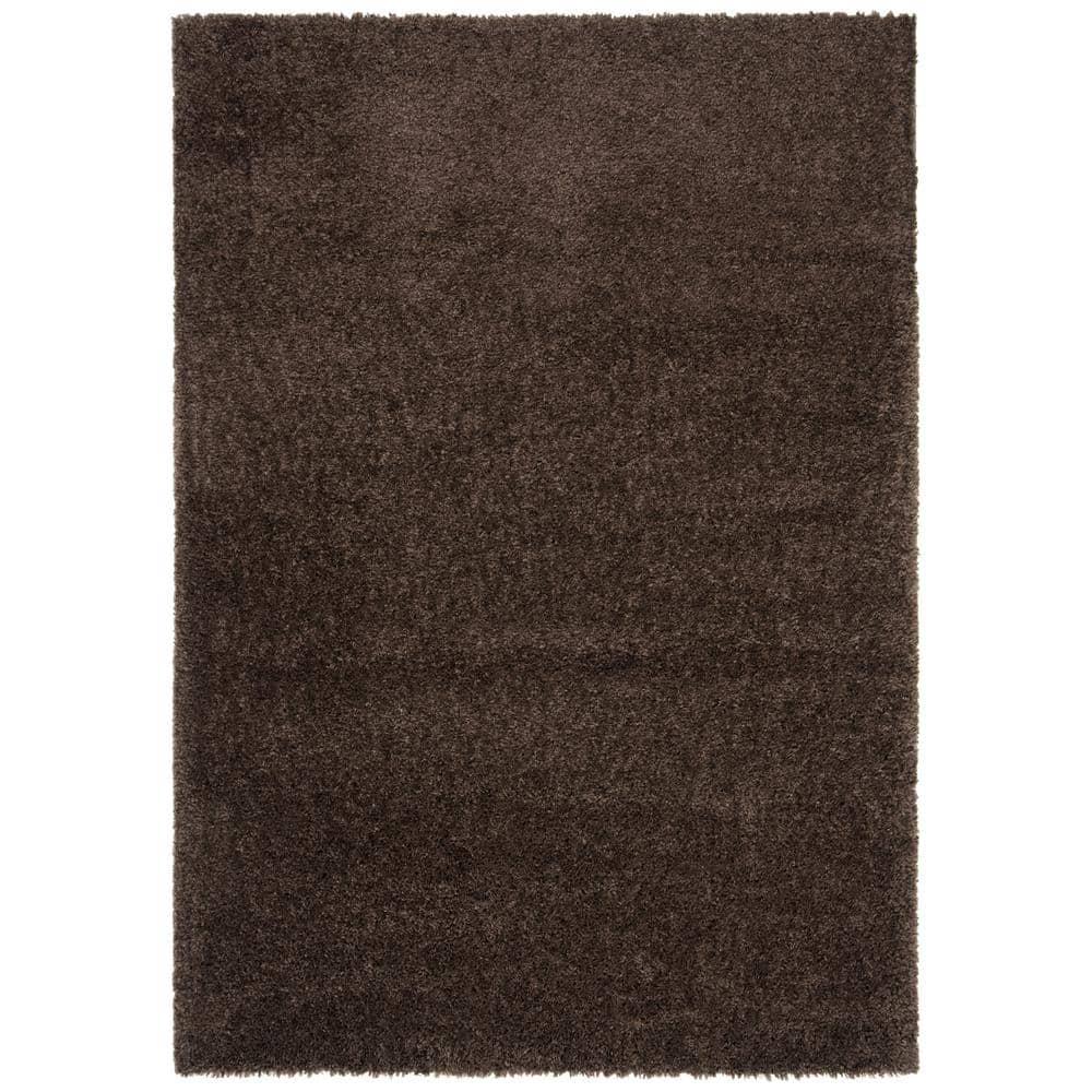 August Shag 900 AUG900 Power Loomed Indoor Area Rug - Brown - 8'x10' - Safavieh
