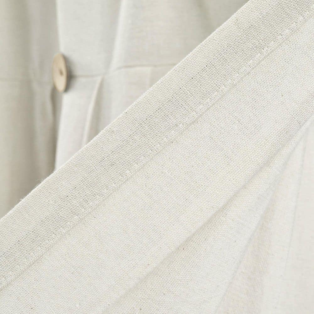 Lush Decor Linen Button Cotton Blend Tailored Window Valance