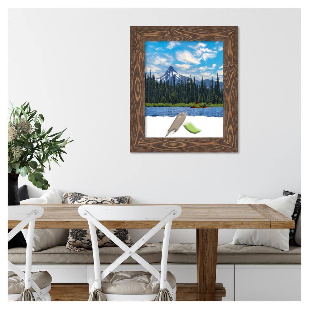 Amanti Art Bridge Brown Wood Picture Frame Opening Size 18x22 in.