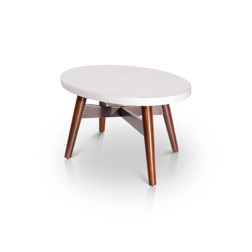 Serena Silverstone Oval Cocktail Table White - Steve Silver