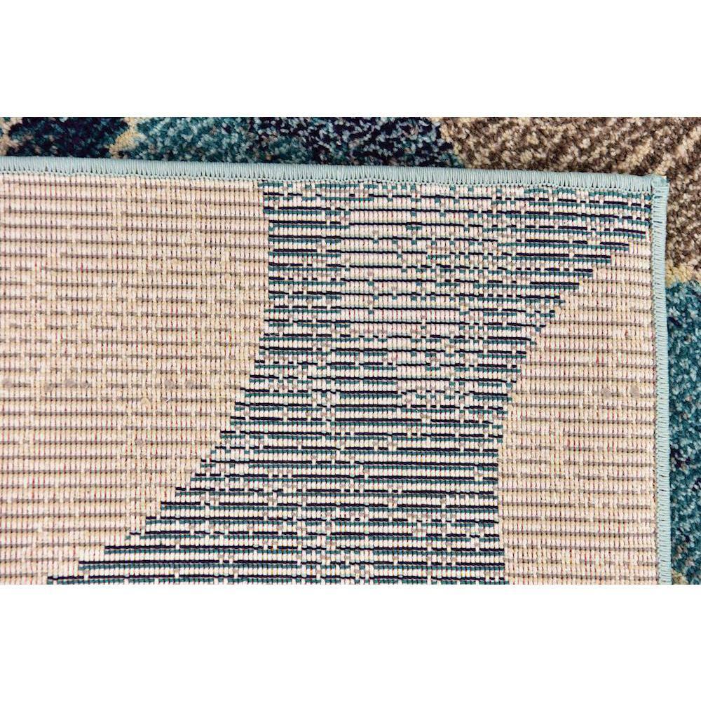 Unique Loom 4' 1 x 6' 1 Navy Blue Chromatic Seaside Area Rug