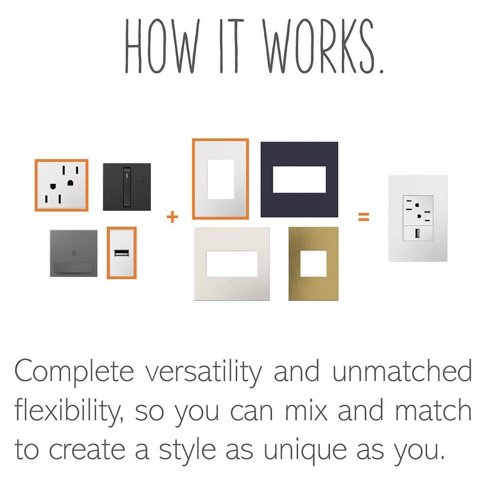 Legrand Adorne® 4 -Gang Rocker Wall Plate