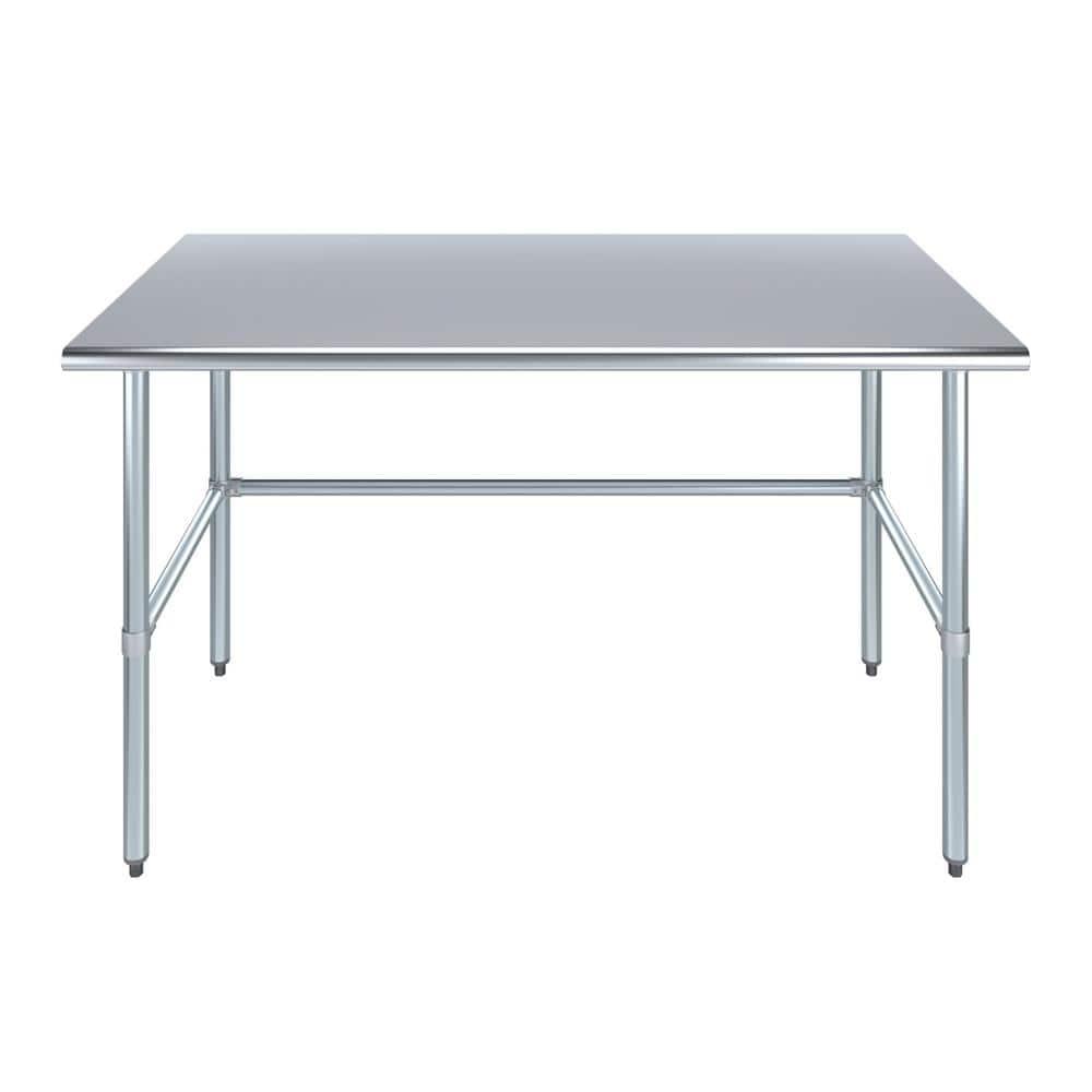 Amgood Stainless Steel Open Base Work Table