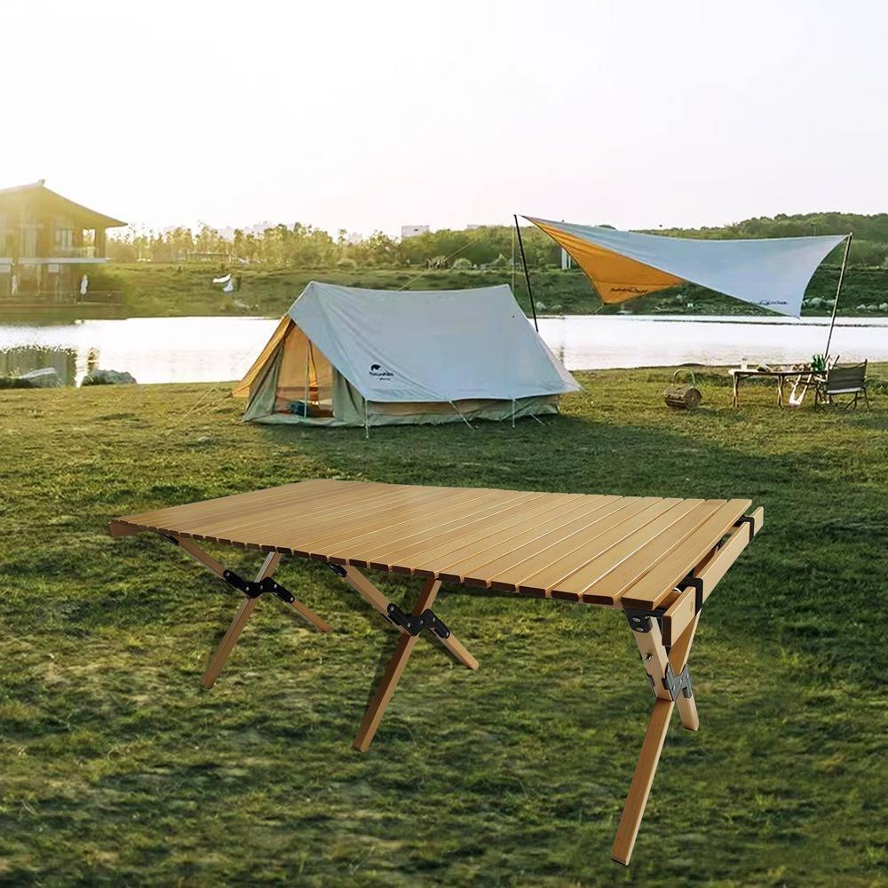 Multi-Function Wooden Foldable Portable Patio Dining Table, Naturalindoor And Outdoor Universal ,Natural