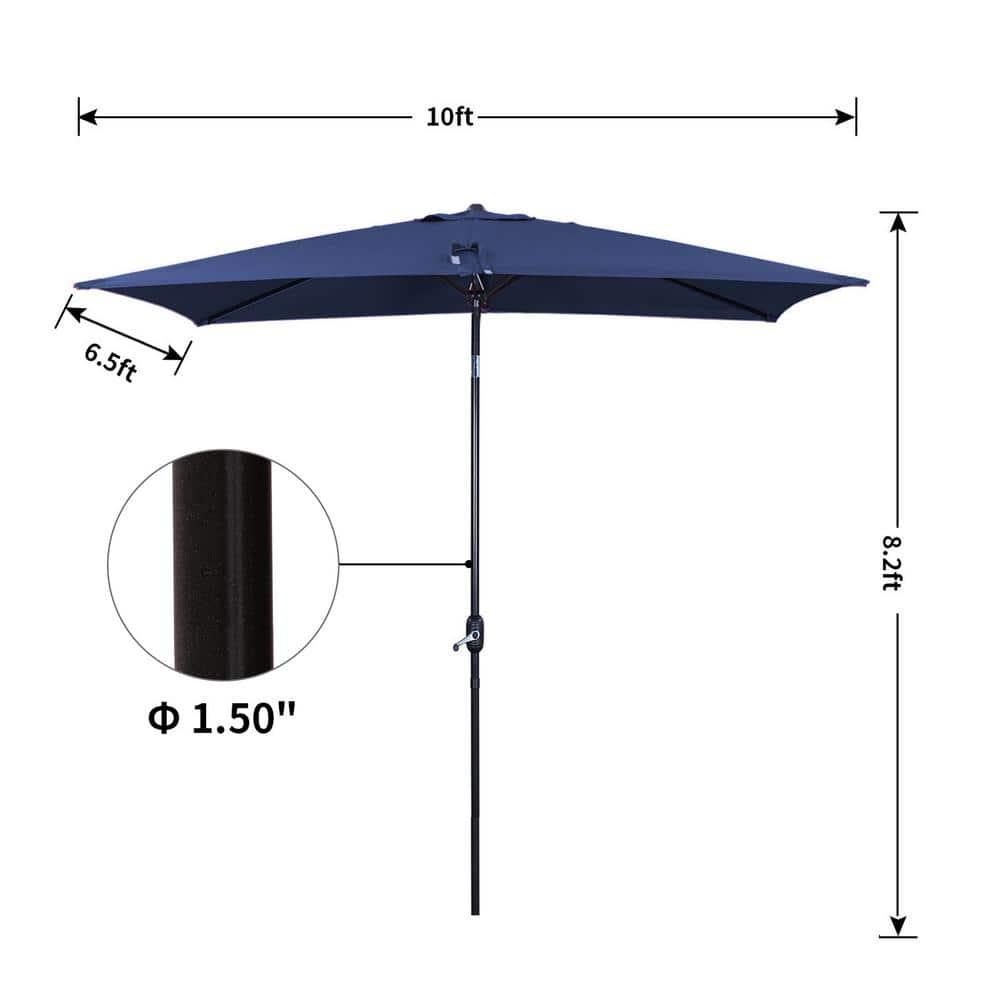 mondawe Mossas 120'' x 79'' Rectangular Market Umbrella