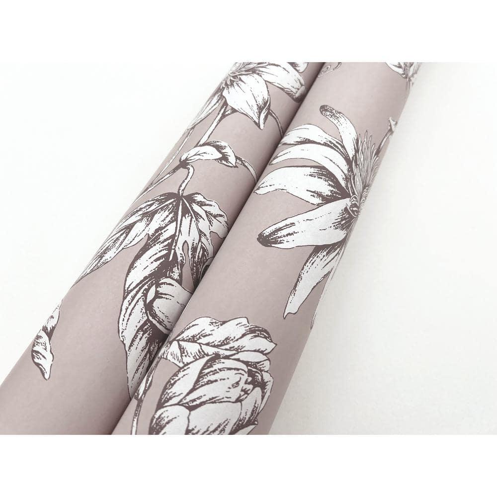 Passion Flower Toile Floral Wallpaper