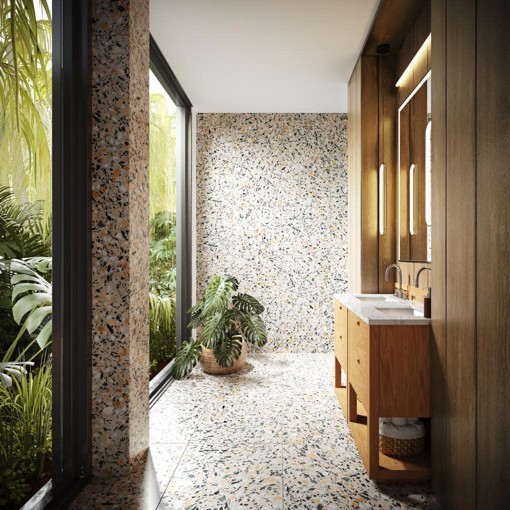 Brezza Terrazzo 23.62 in. x 23.62 in. Honed Terrazzo Floor and Wall Tile (3.87 Sq. Ft. / Each)
