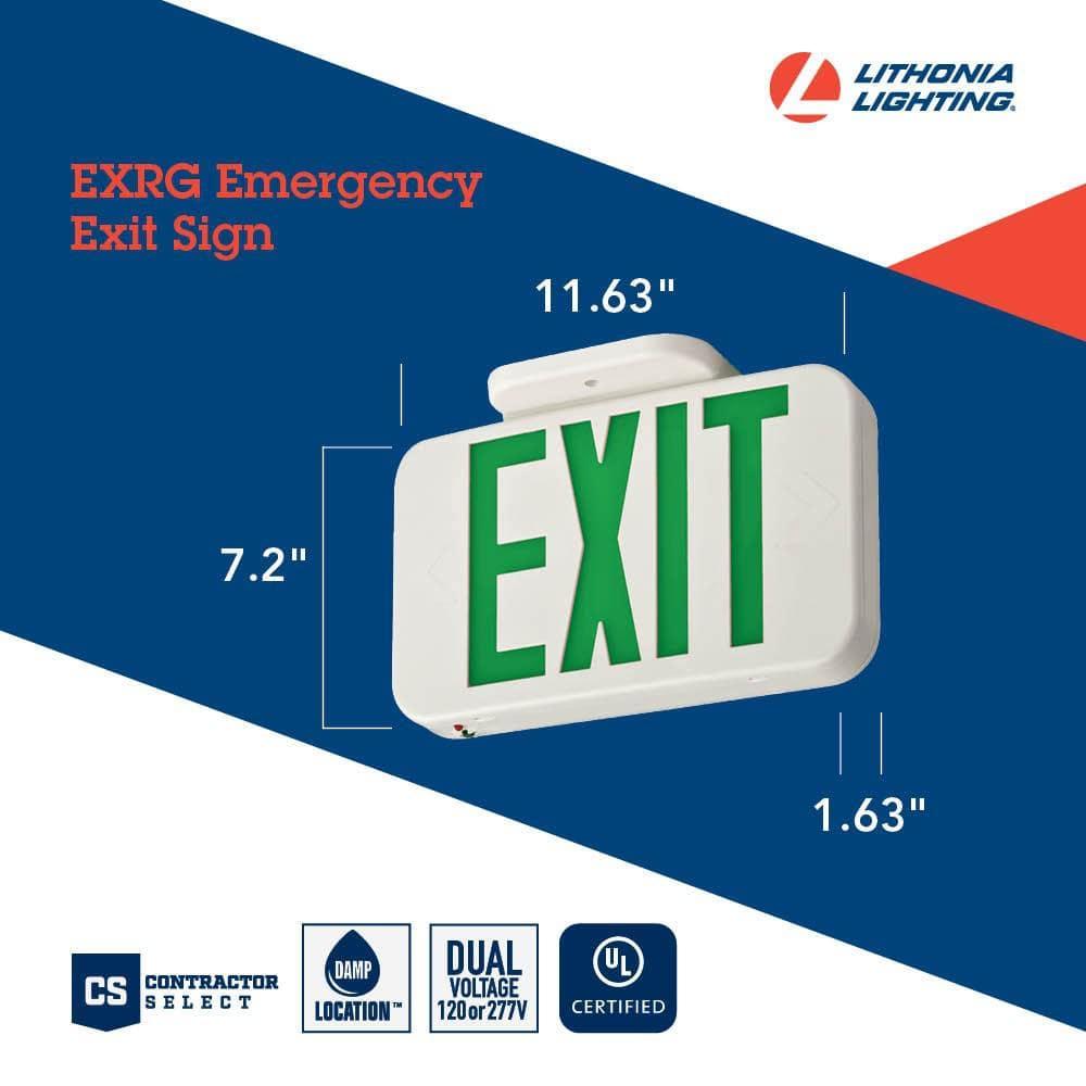 Lithonia Lighting Exrg El Contractor Select Exrg Integrated Led Exit Sign - White