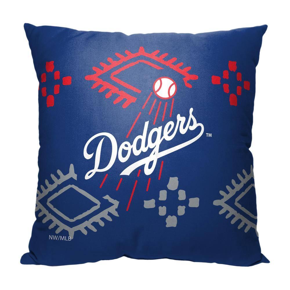 MLB Los Angeles Dodgers Candy Skull Throw Pillow 18x18 Inches