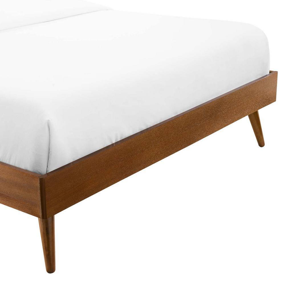 Modway Margo King MDF Wood and Rubberwood Platform Bed Frame in Walnut