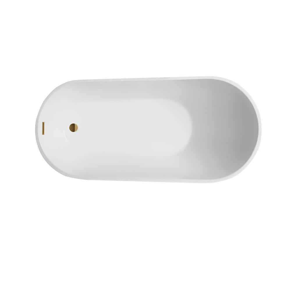 55.3" X 28.3" Freestanding Soaking Bathtub