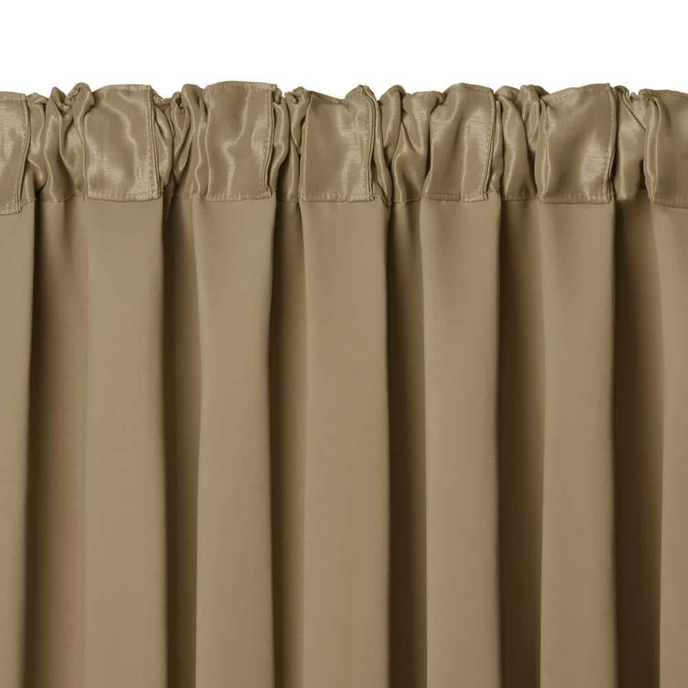 All Seasons Single Blackout Window Curtain Panel - 52" x 108" - Antique Gold - Elrene Home Fashions
