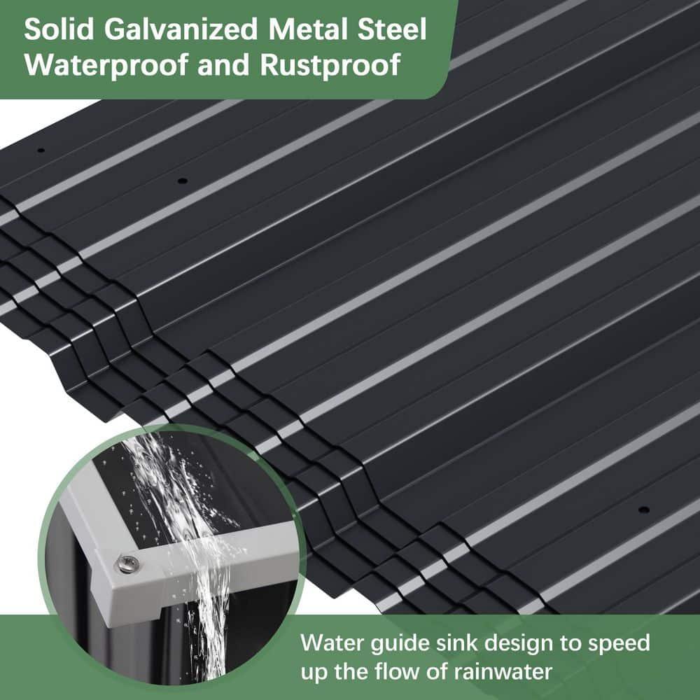 HOGYME 6 Ft. W X 4 Ft. D Outdoor Metal Storage Shed With Lockable Doors