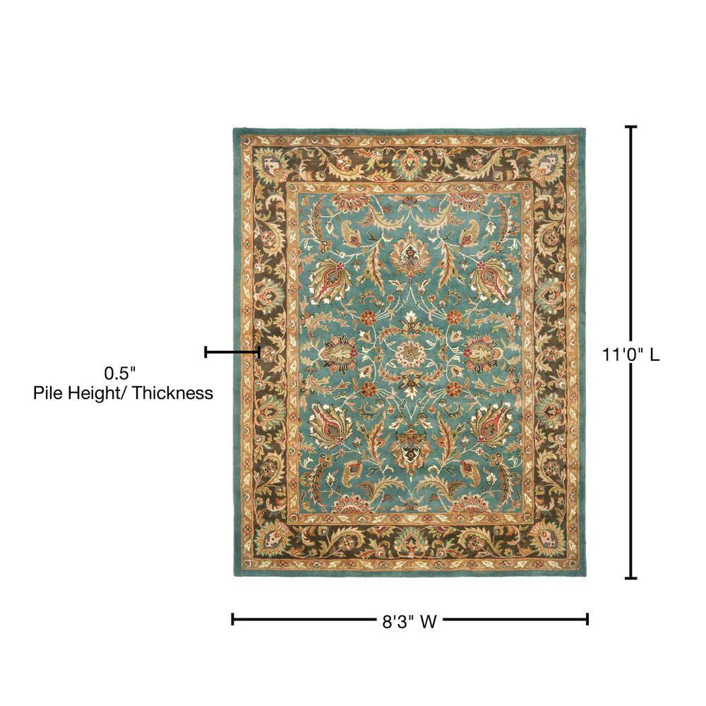 Heritage HG812 Hand Tufted Area Rug - Blue/Brown - 8'3"x11' - Safavieh.