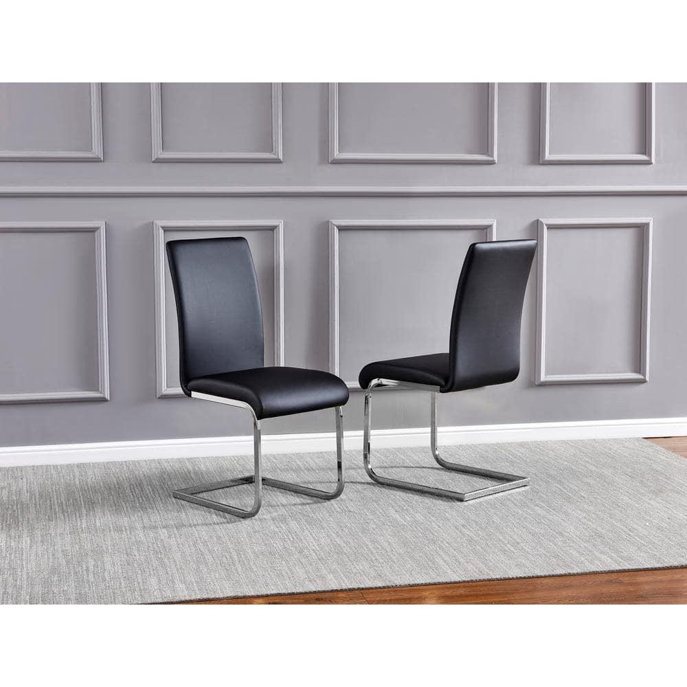 Best Master Furniture's Mirage Faux-Leather Dining Chairs (Set of 2)