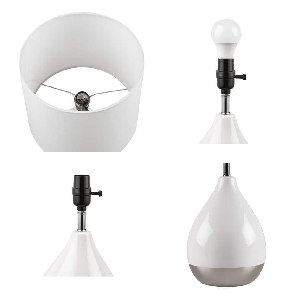 Everly Quinn 2-Tone Ceramic Table Lamp Set of 2 (Set of 2)