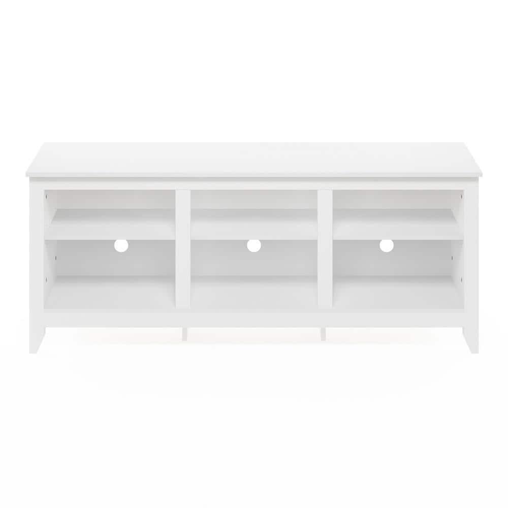 Furinno Jensen TV Entertainment Center for TV up to 65 Inch, Solid White