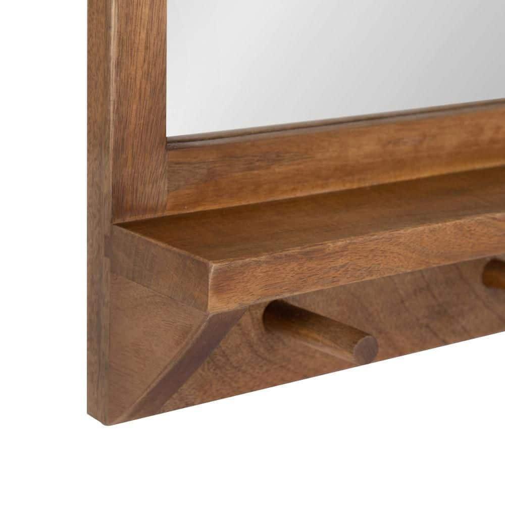 Kate and Laurel Andover Functional Mirror - Brown, 20x30