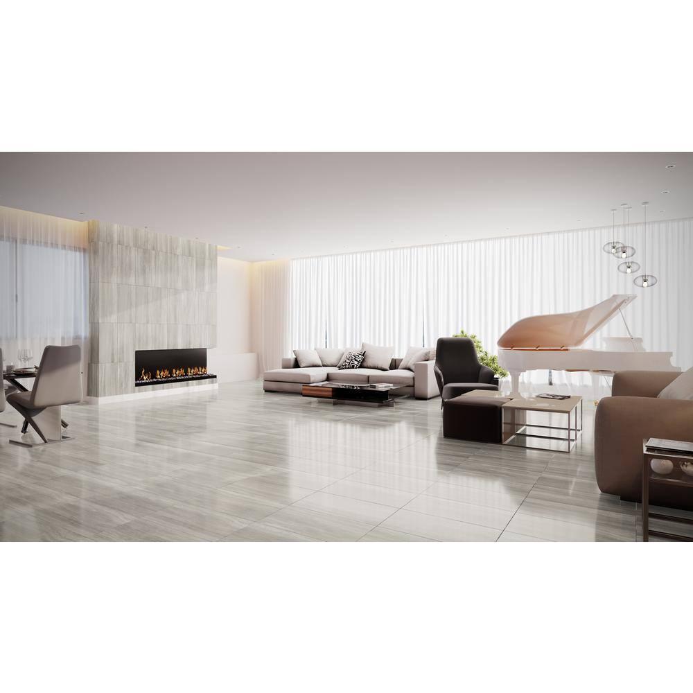 Roswell 11.72 in. x 23.69 in. Polished Porcelain Floor and Wall Tile (15.5 Sq. Ft. / Case)