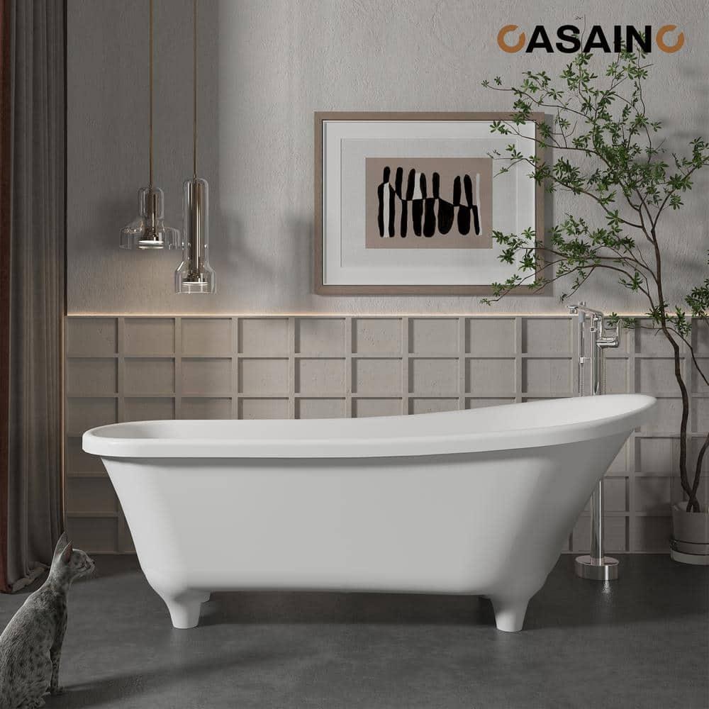 Chrome Freestanding Bathtub Faucet with Hand Shower