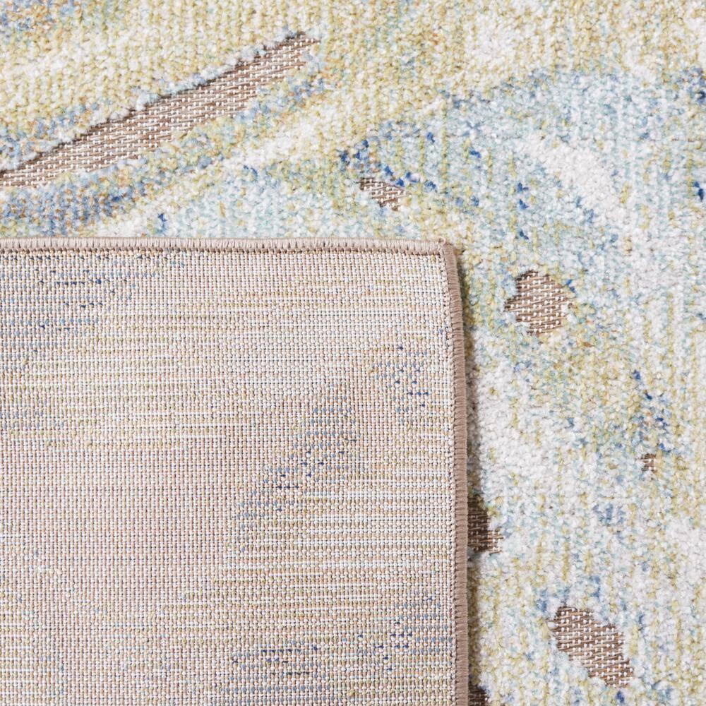 Sarasota SAR112 Power Loomed Indoor/Outdoor Area Rug - Light Green/Brown - 6'7"x6'7" - Safavieh.