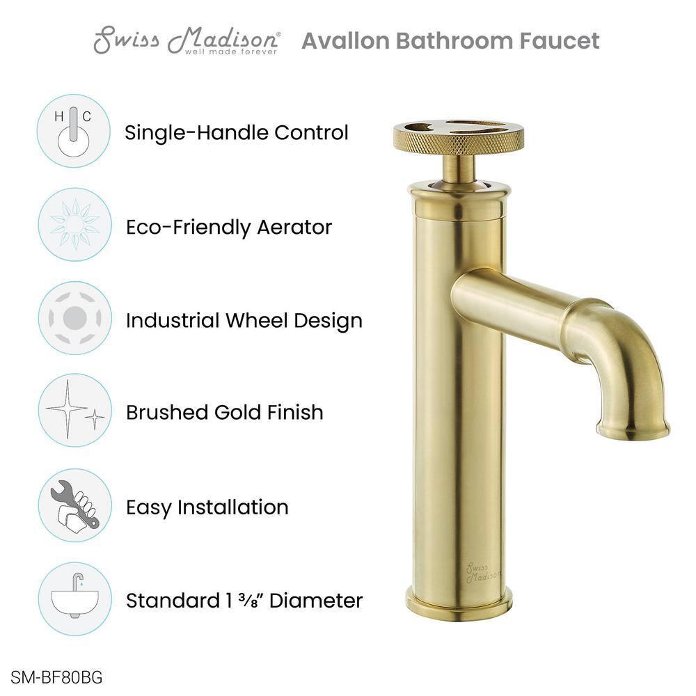 Avallon Single Hole, Single-Handle Wheel, Bathroom Faucet