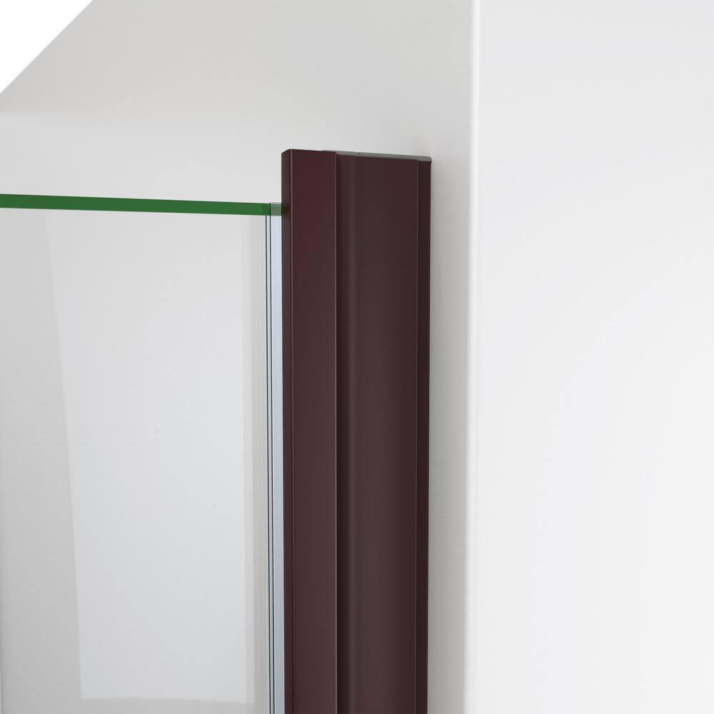 25" - 24" W x 72.62" H Pivot Semi-Frameless Shower Door