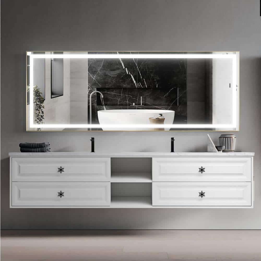 AMANI Eleen 96 In. W X 23 In. D X 22 In. H Bath Vanity Cabinet Without Top