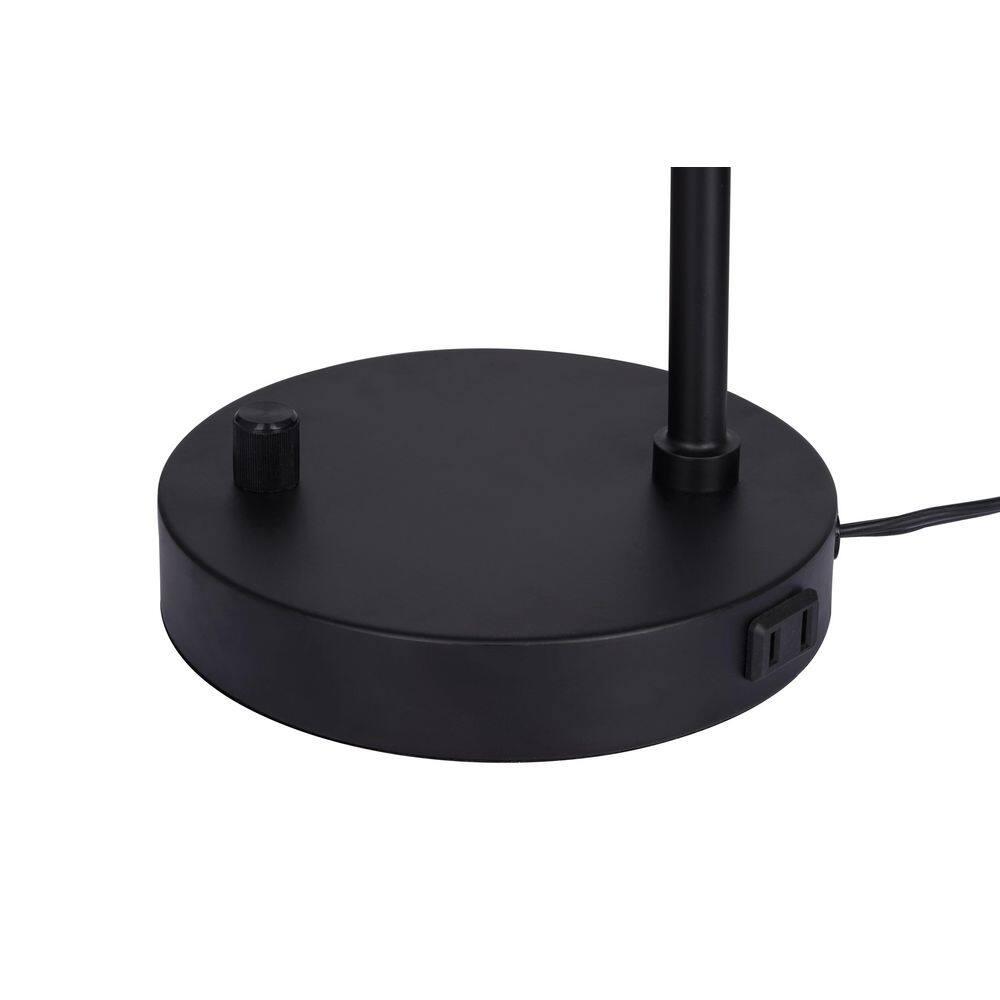 Kenroy Home Prismatic Glass Downbridge Black Desk and Task Lamp with Adjustable Arm and Energy-Efficient Lighting for Home Offices, Workspaces, and Study Areas