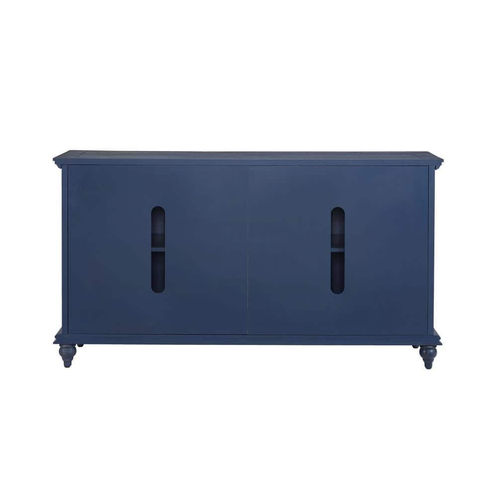 Martin Svensson Home Garden District Rustic Blue Solid Wood 65" TV Stand