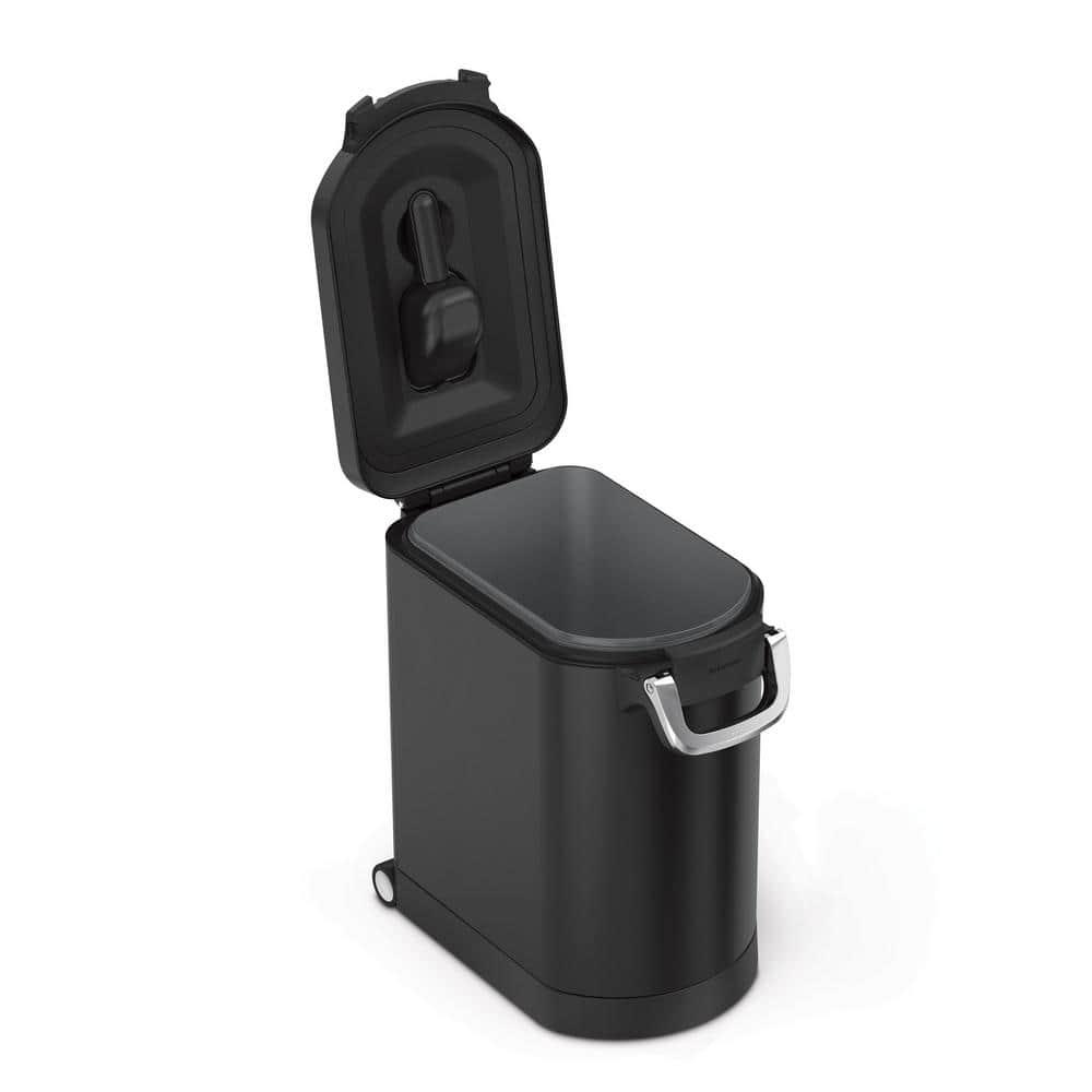 simplehuman Pet Food Storage Container Stainless Steel for Dog Food, Cat Food, and Bird Feed