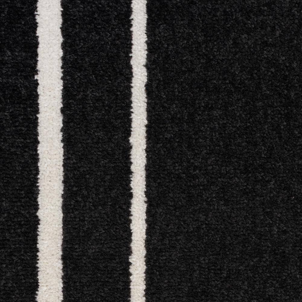 Nourison Essentials Indoor/Outdoor Black Ivory 2' x 6' Area Rug, (2x6)