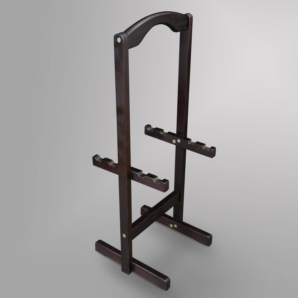 5-Piece TV Tray Table Set with Holder in Espresso (4 Trays, 1 Stand)