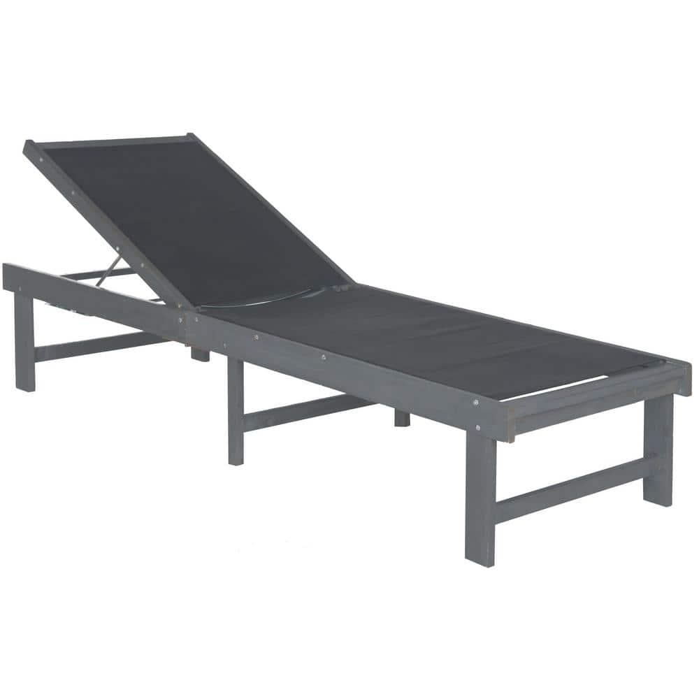 Manteca Lounge Chair - Outdoor - PAT6708 - Ash Grey/Black -Safavieh