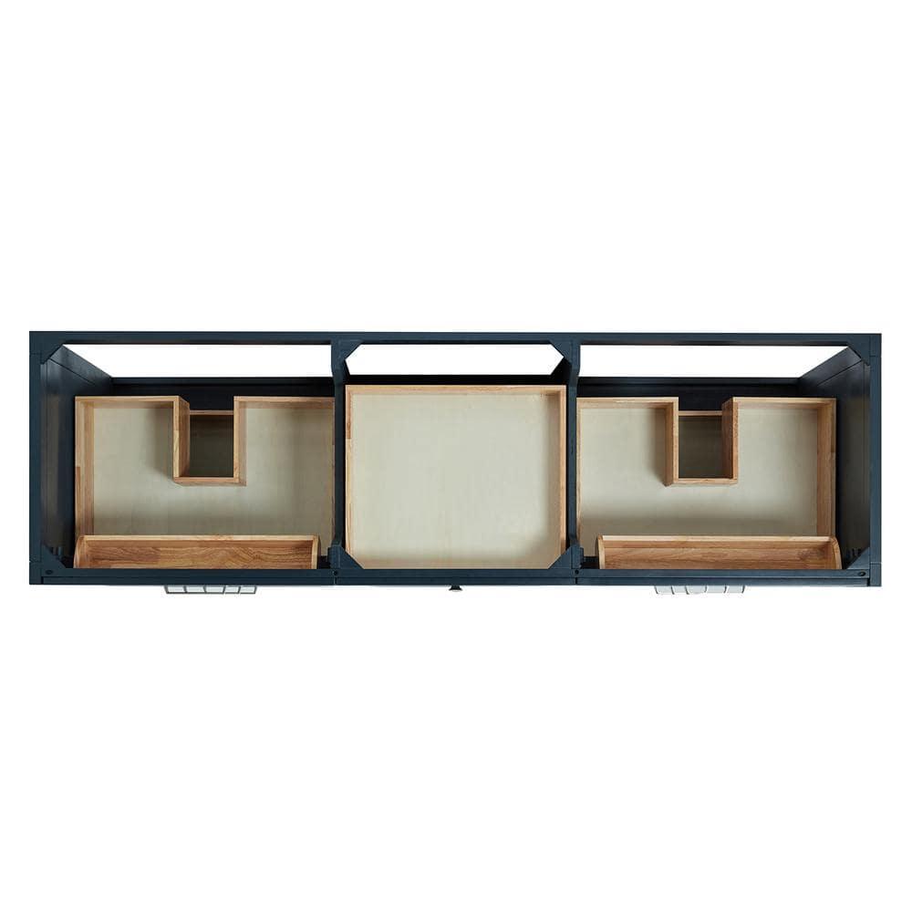 ARIEL Monrow 73 Double Sink Bathroom Vanity with Italian Carrara Marble Top