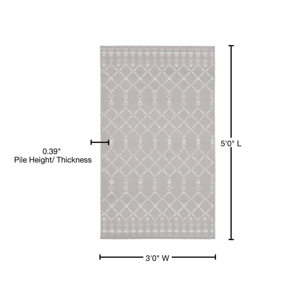 Nourison Whimsicle WHS02 Indoor only Area Rug - Grey 3' x 5'