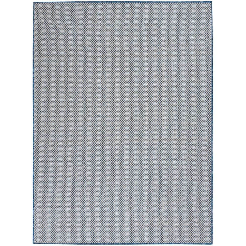 Nourison Courtyard COU01 Indoor/outdoor Area Rug - Ivory Blue 6' x 9'