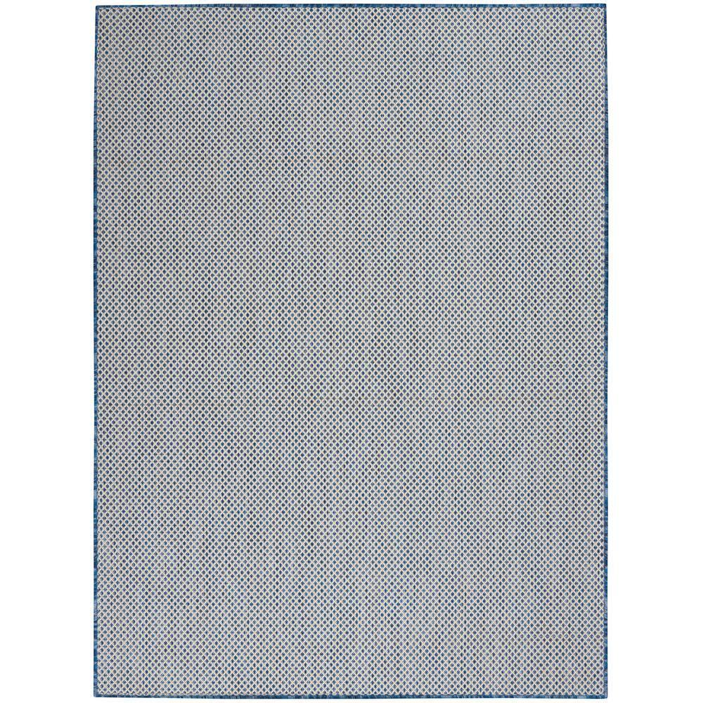 Nourison Courtyard COU01 Indoor/outdoor Area Rug - Ivory Blue 6' x 9'