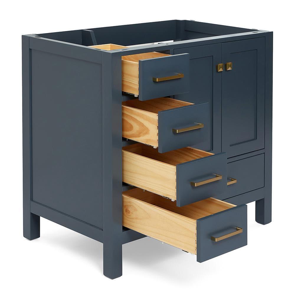 Ariel A037s-R-Bc Cambridge 36" Single Free Standing Wood Vanity Cabinet Only - Blue