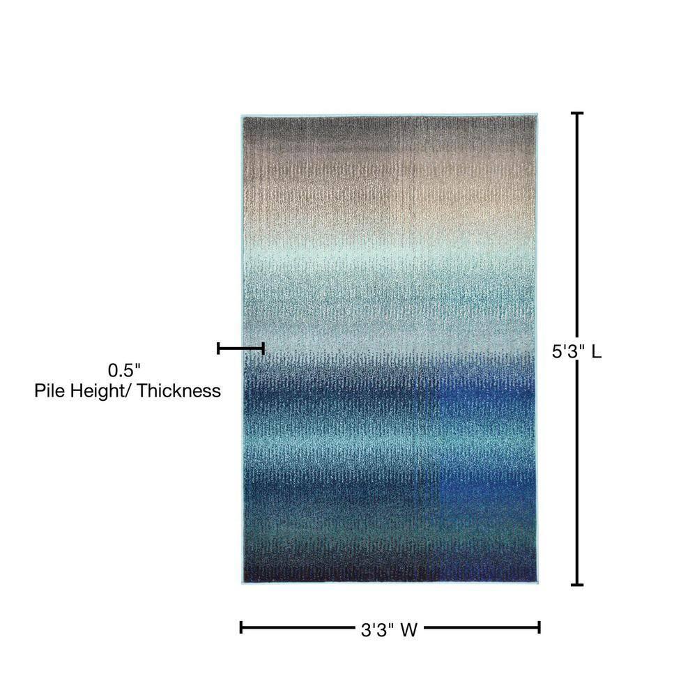 Unique Loom 3' 3 x 5' 3 Blue Estrella Azura Area Rug